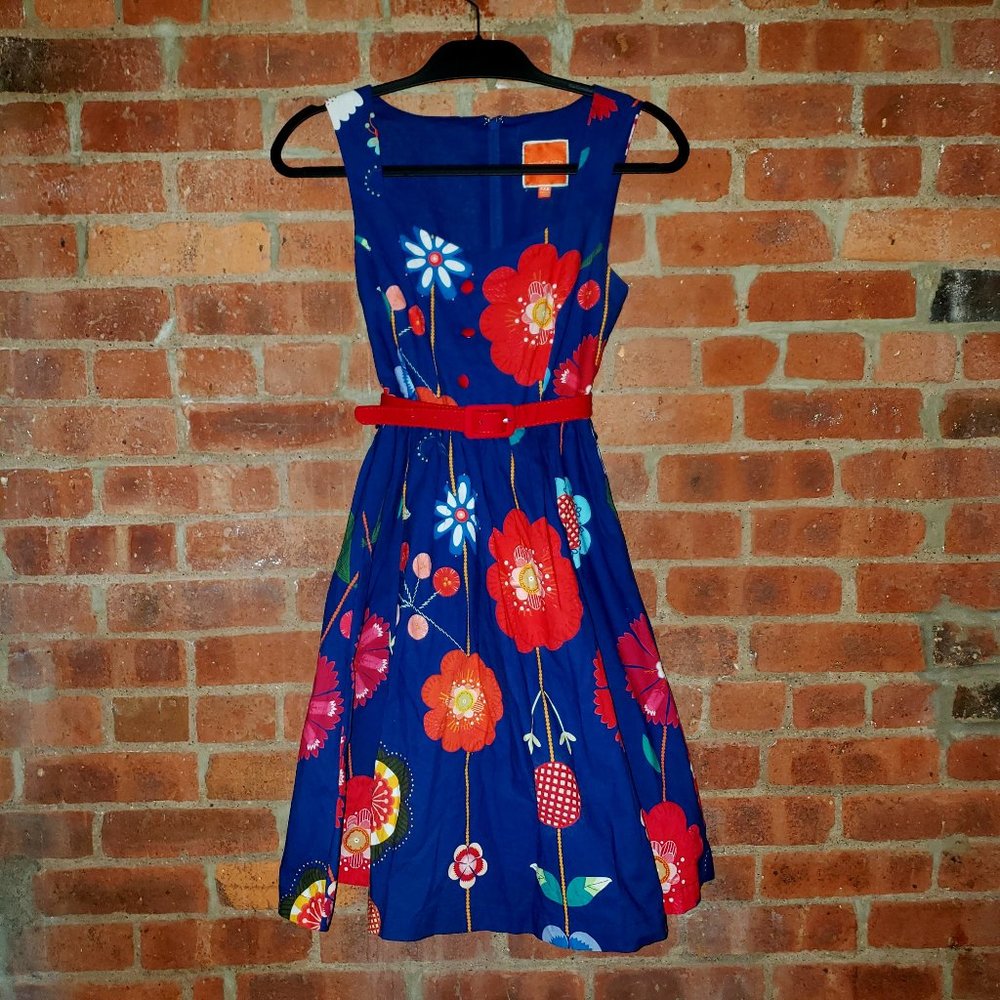 Blue Dress, Red Belt